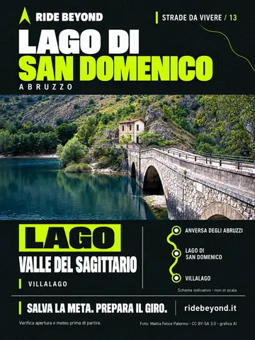 Grafica RIDE BEYOND · Lago di San Domenico