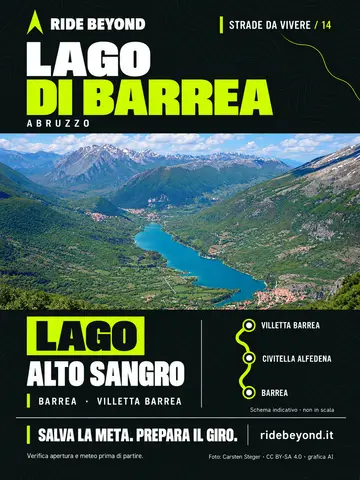 Grafica RIDE BEYOND · Lago di Barrea