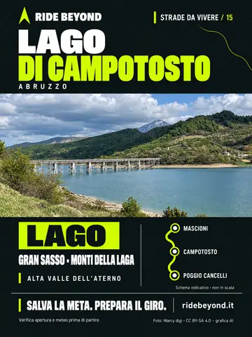 Grafica RIDE BEYOND · Lago di Campotosto