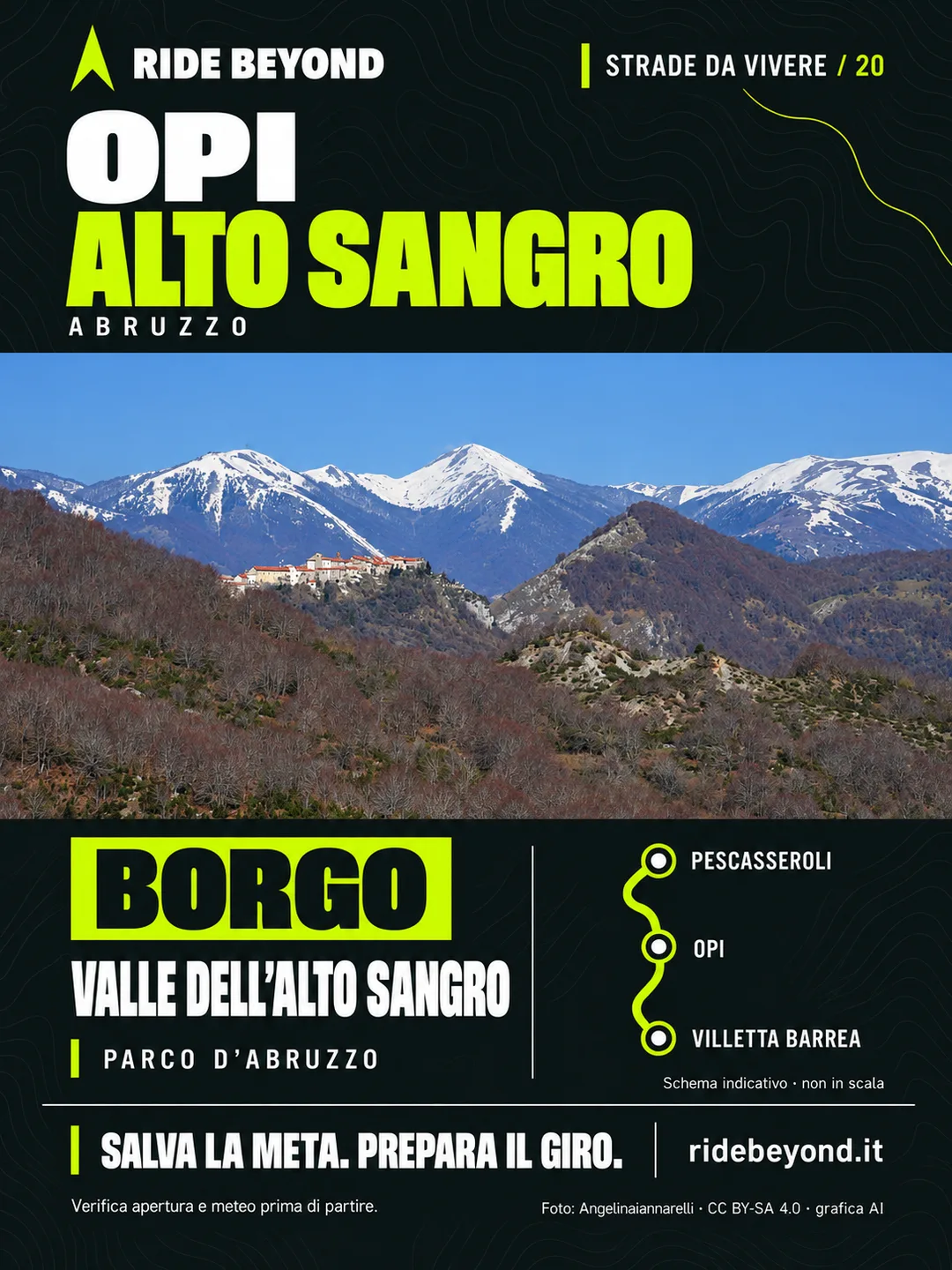 Grafica RIDE BEYOND · Opi, Abruzzo