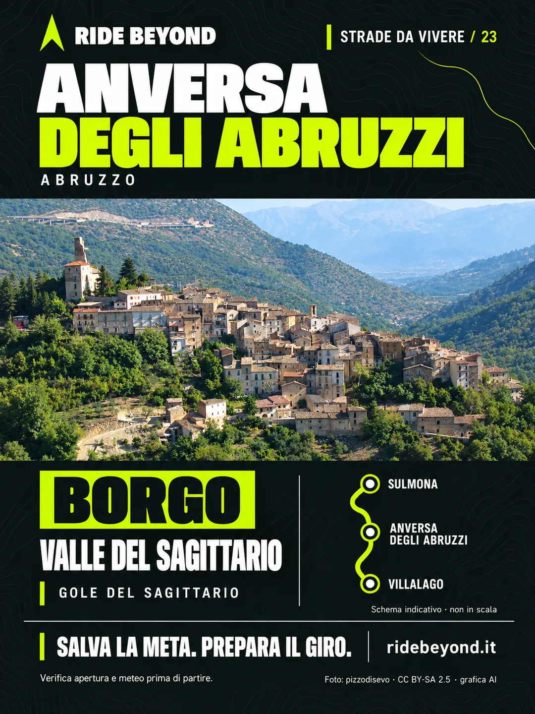 Grafica RIDE BEYOND · Anversa degli Abruzzi, Abruzzo