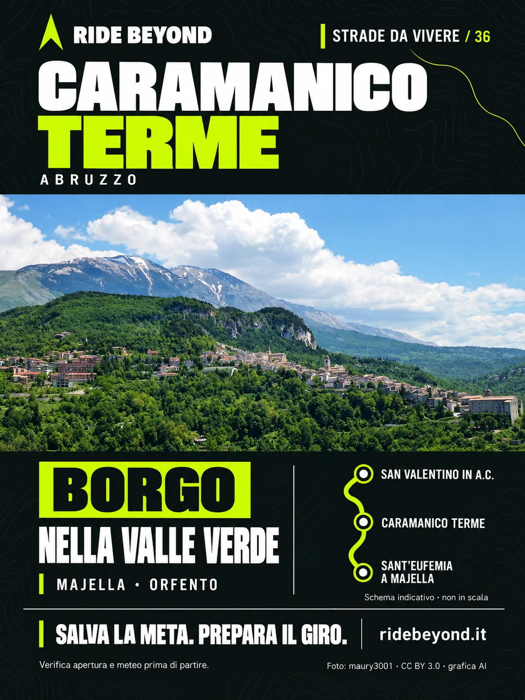 Grafica RIDE BEYOND · Caramanico Terme, Abruzzo