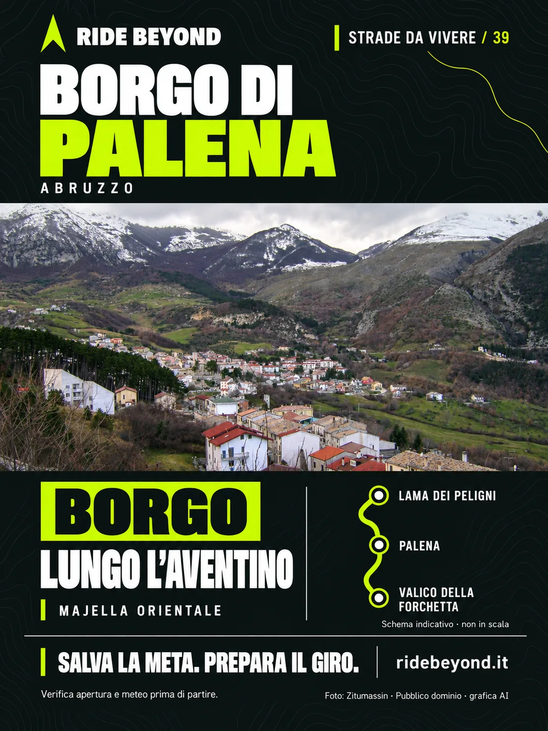 Grafica RIDE BEYOND · Palena, Abruzzo