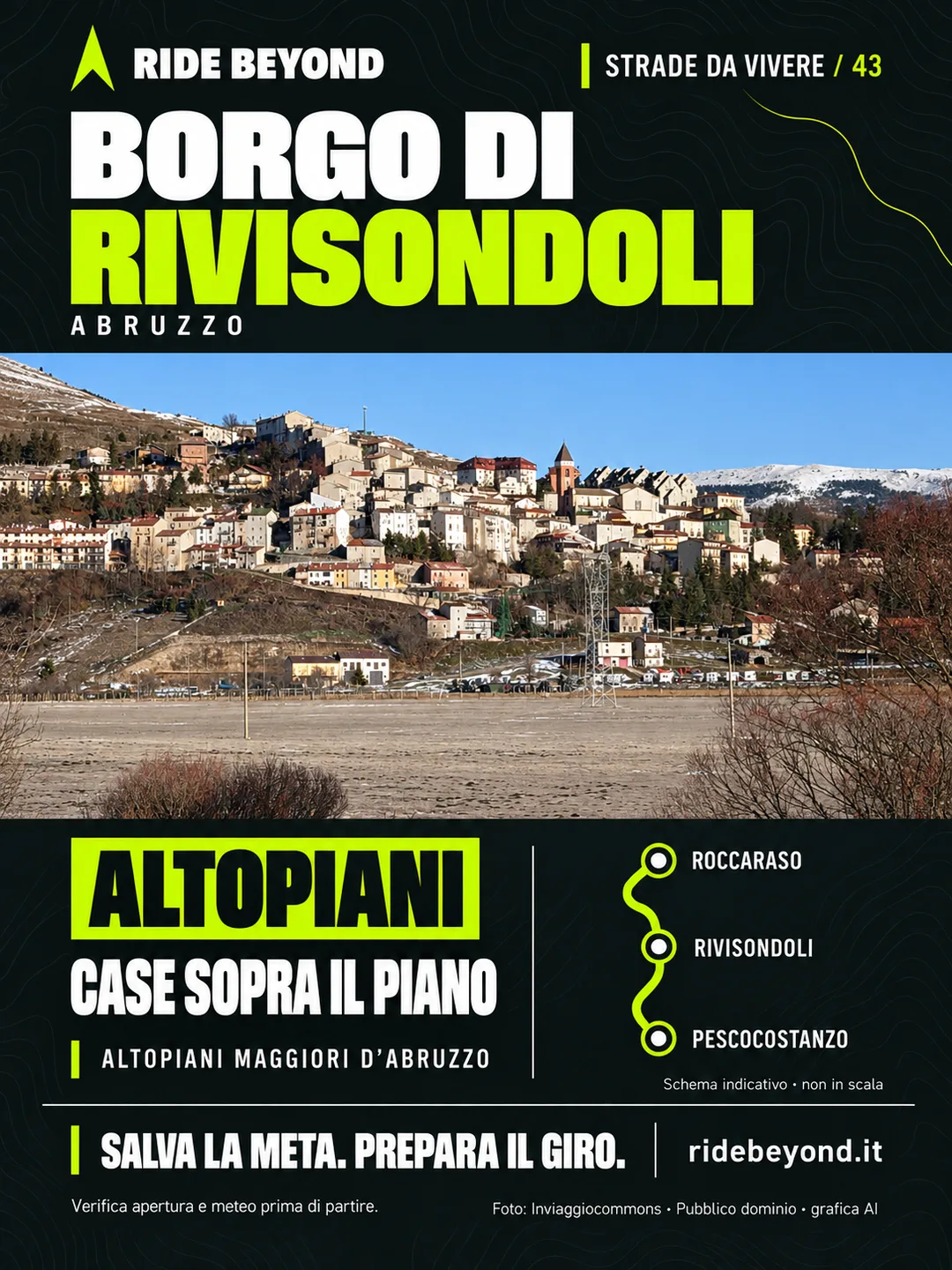Grafica RIDE BEYOND · Rivisondoli, Abruzzo