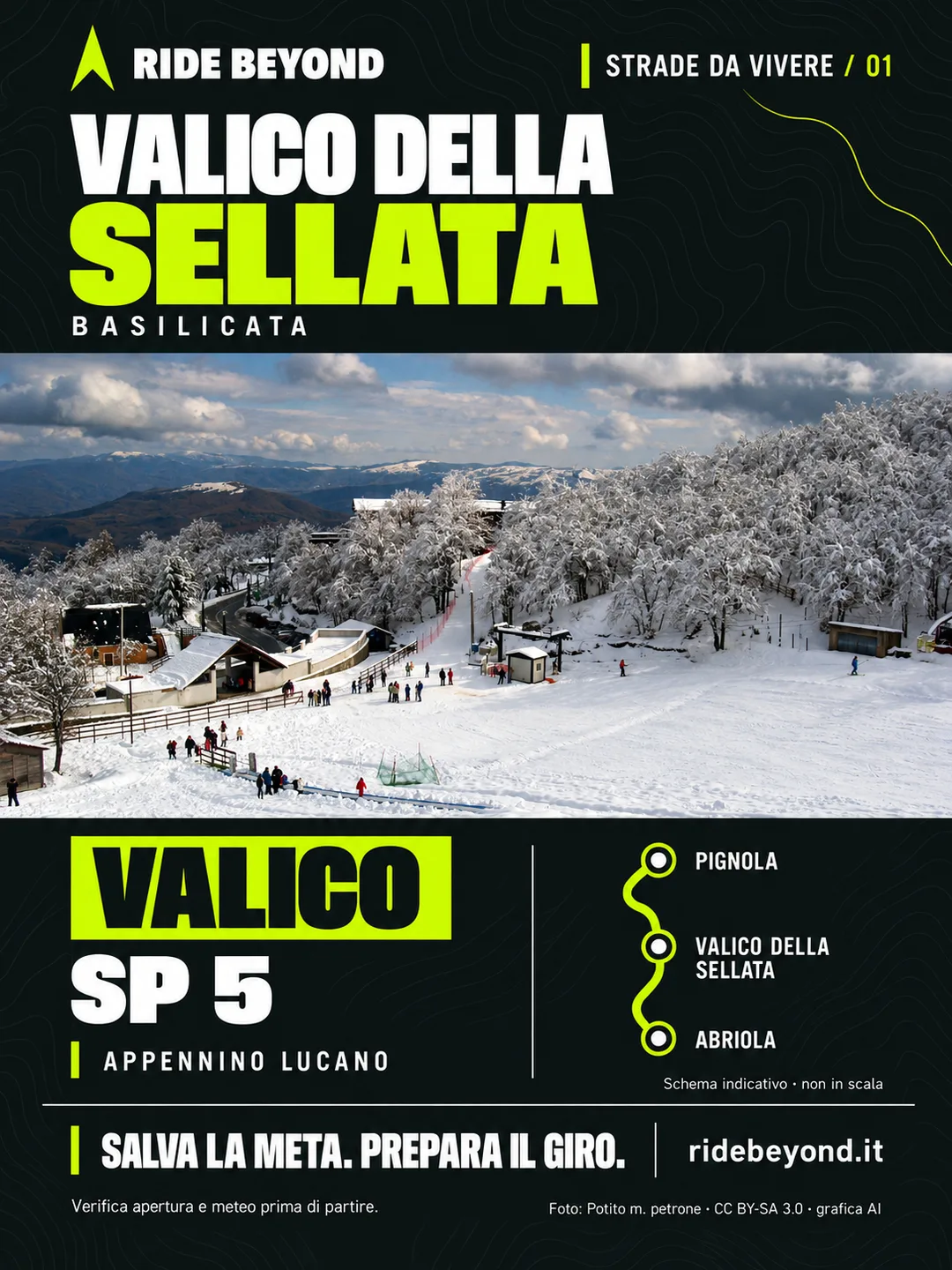 Grafica RIDE BEYOND · Valico della Sellata, Basilicata