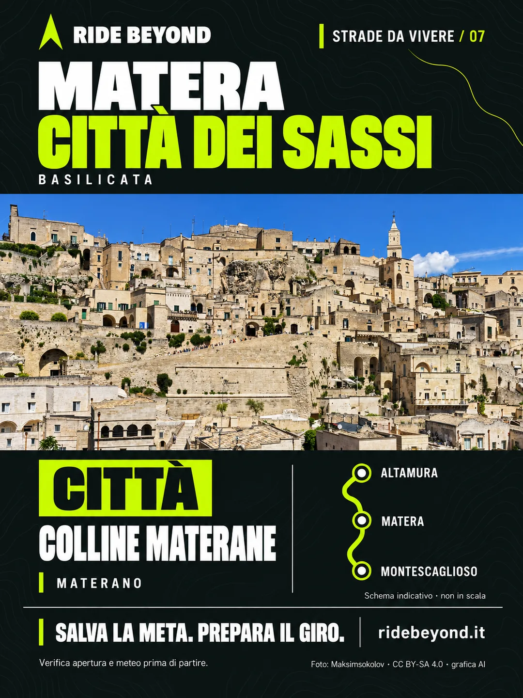 Grafica RIDE BEYOND · Matera, Basilicata