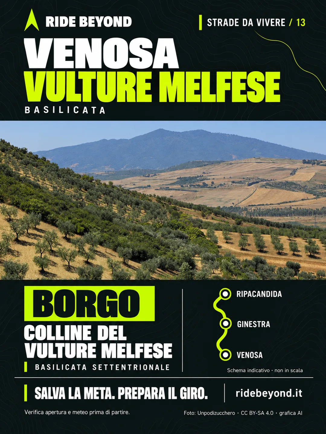 Grafica RIDE BEYOND · Venosa, Basilicata
