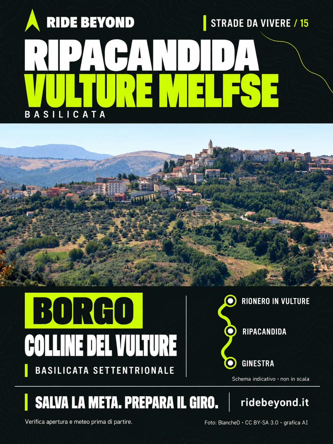 Grafica RIDE BEYOND · Ripacandida, Basilicata
