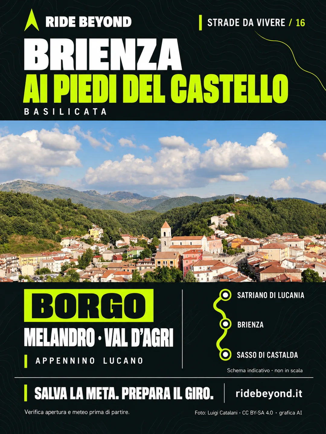 Grafica RIDE BEYOND · Brienza, Basilicata