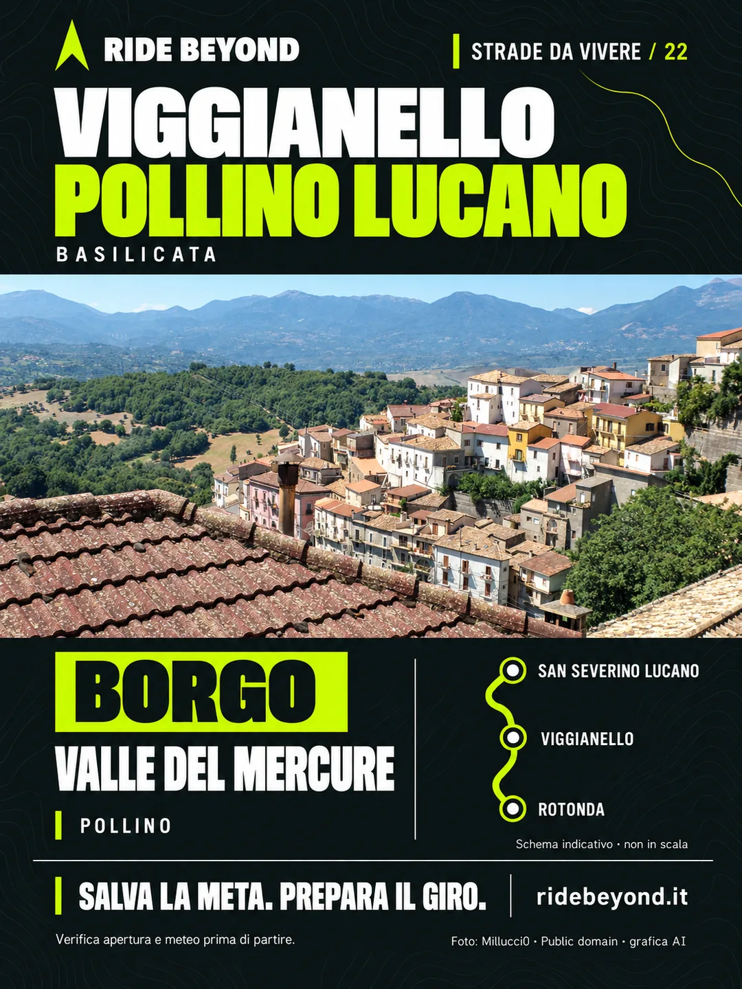 Grafica RIDE BEYOND · Viggianello, Basilicata