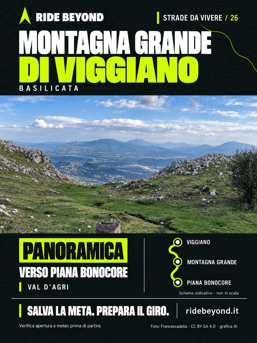 Grafica RIDE BEYOND · Salita della Montagna Grande, Basilicata