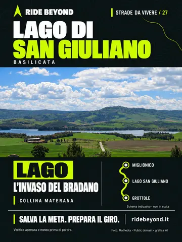 Grafica RIDE BEYOND · Lago di San Giuliano