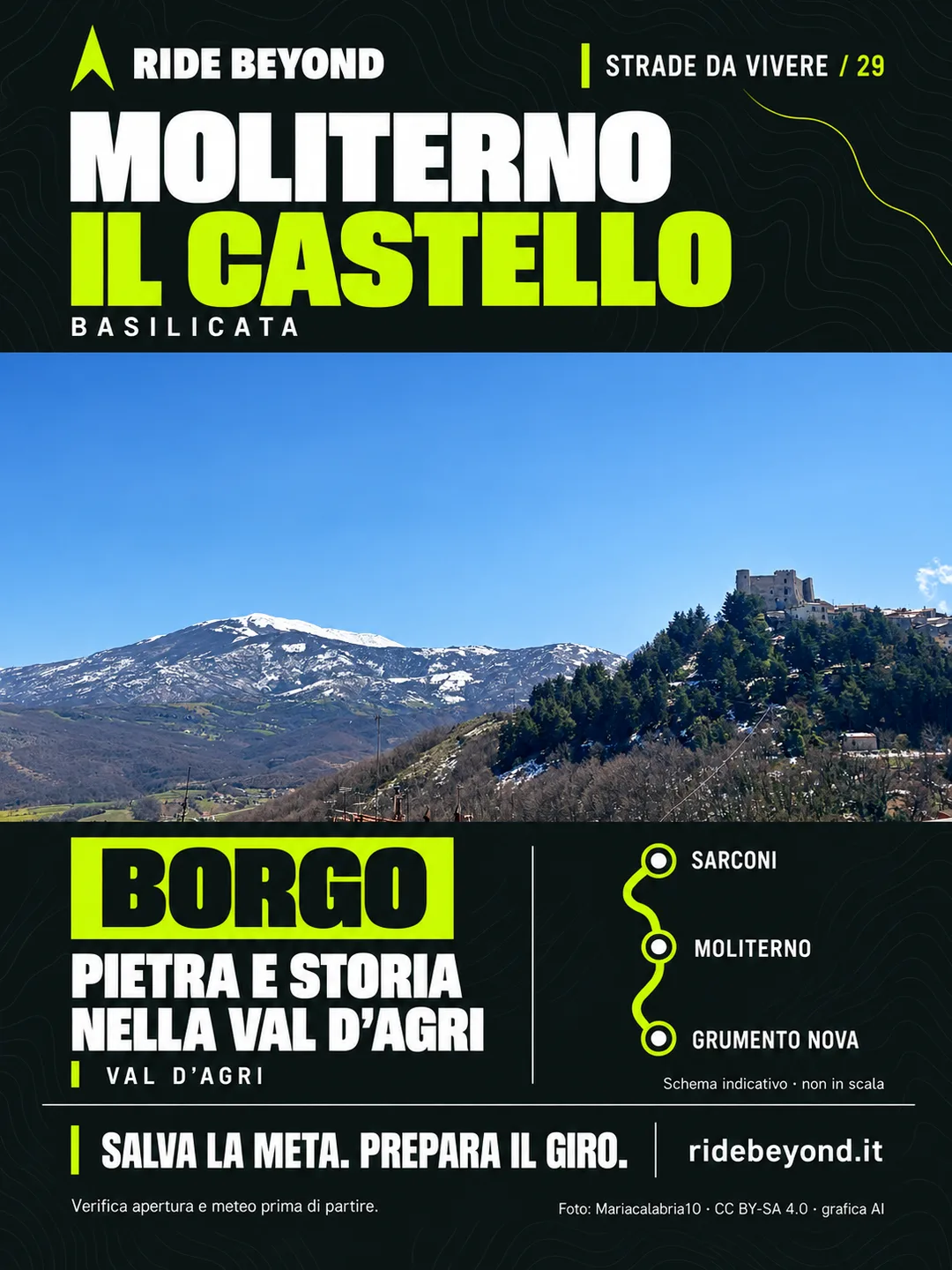 Grafica RIDE BEYOND · Moliterno, Basilicata