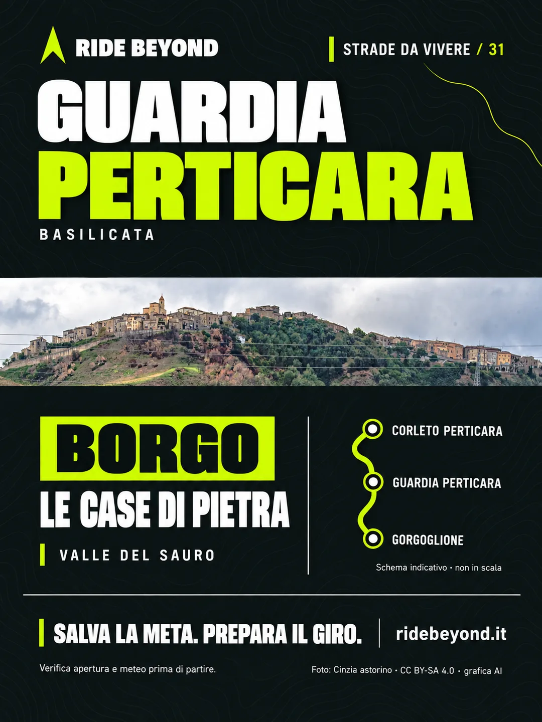 Grafica RIDE BEYOND · Guardia Perticara, Basilicata