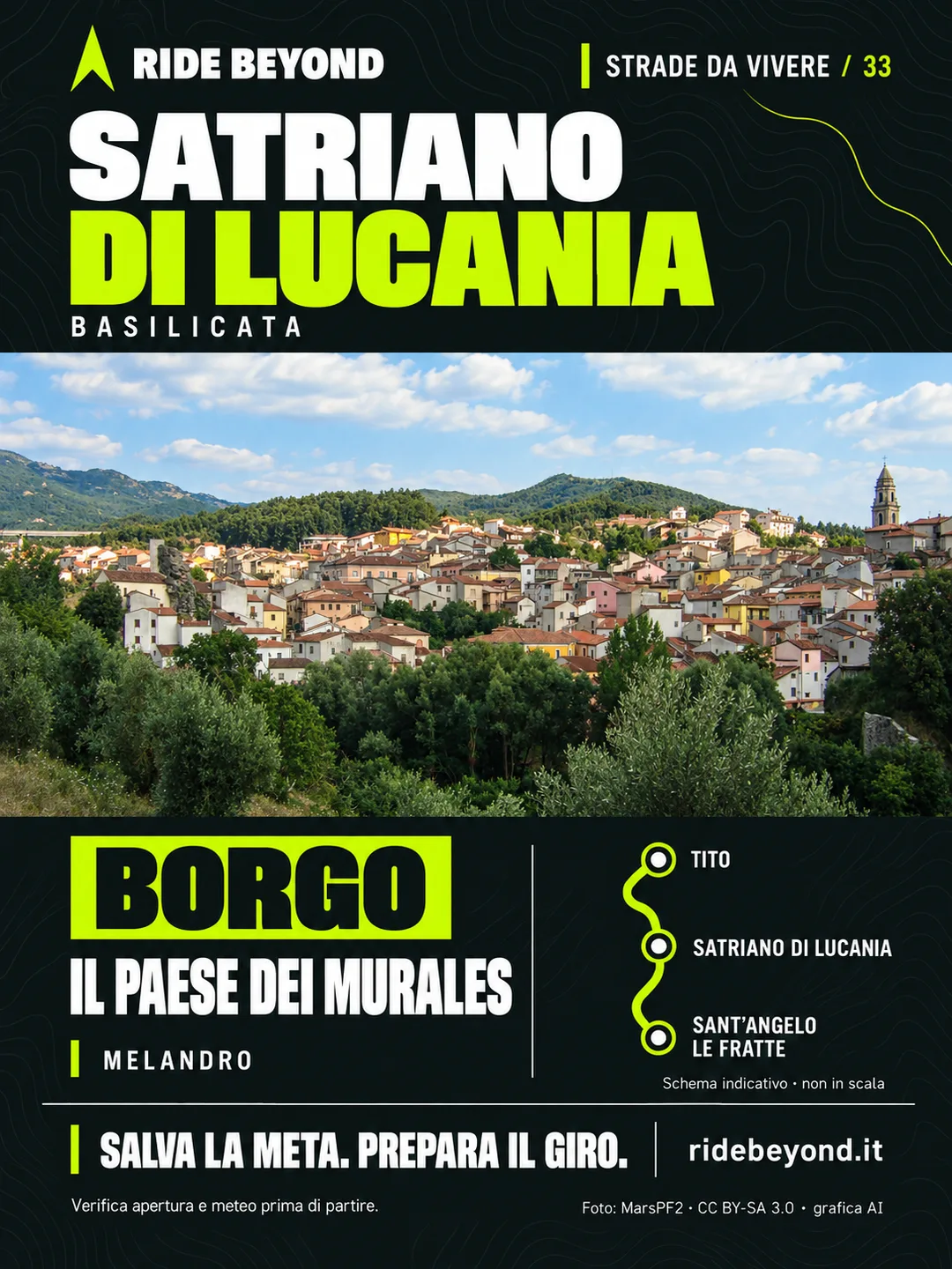 Grafica RIDE BEYOND · Satriano di Lucania, Basilicata