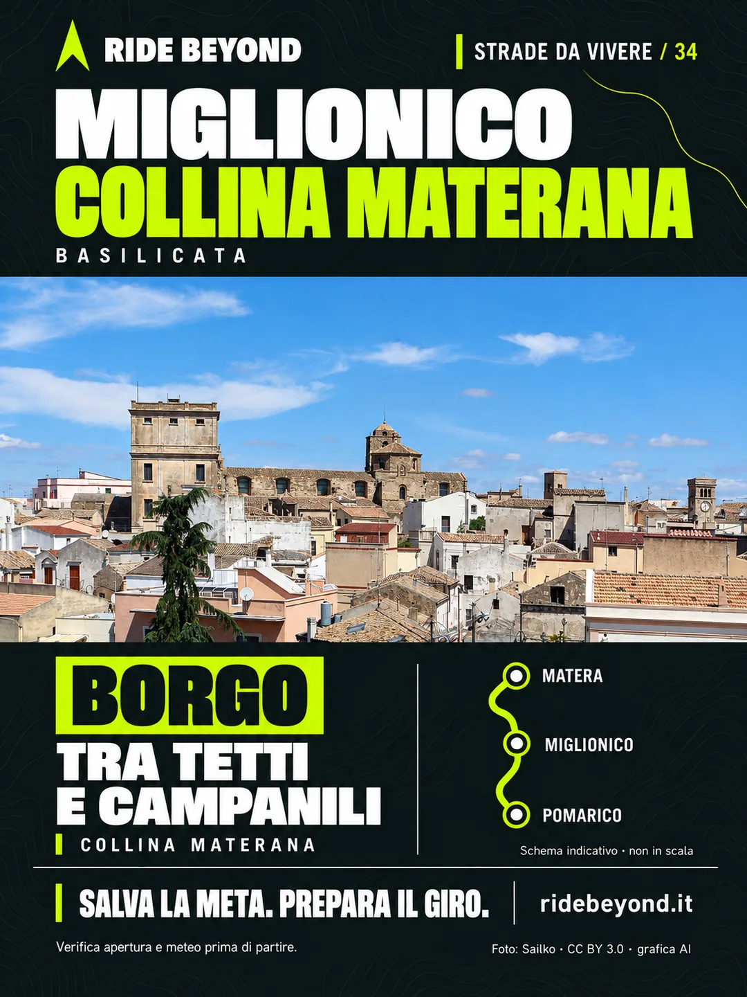Grafica RIDE BEYOND · Miglionico, Basilicata