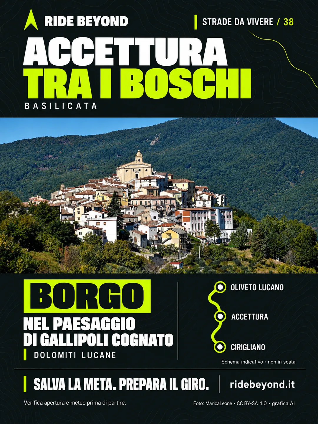 Grafica RIDE BEYOND · Accettura, Basilicata