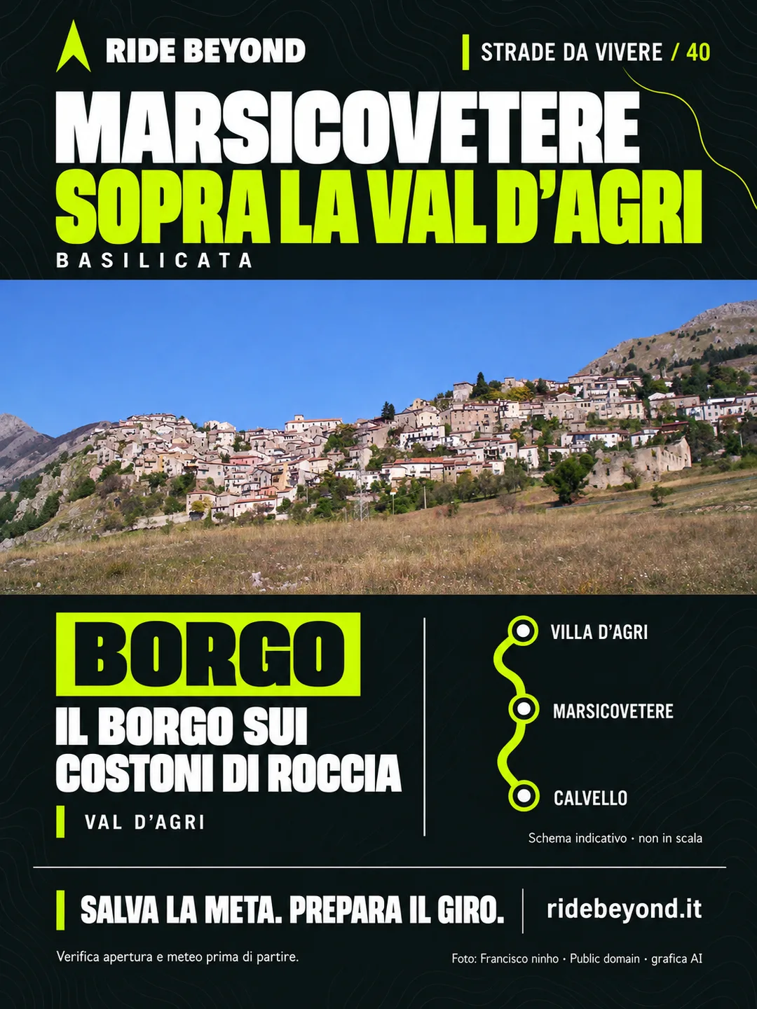 Grafica RIDE BEYOND · Marsicovetere, Basilicata