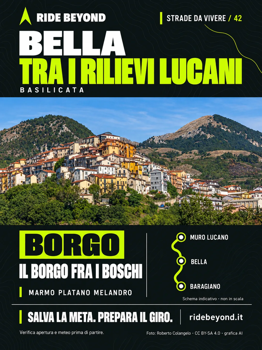 Grafica RIDE BEYOND · Bella, Basilicata