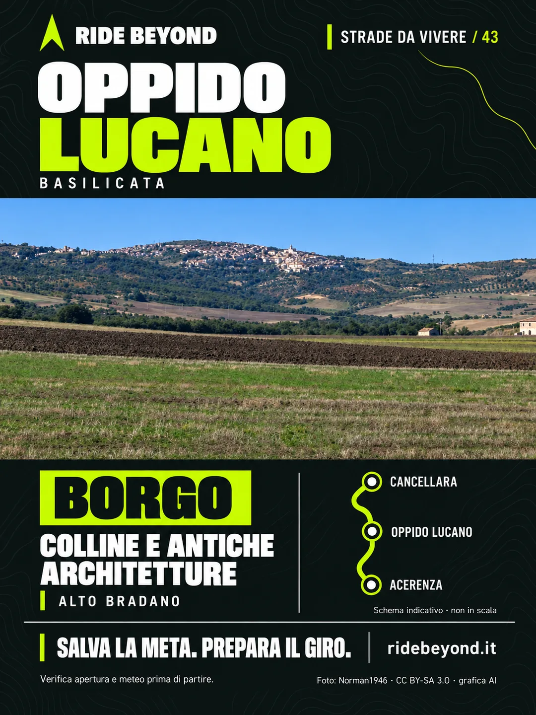 Grafica RIDE BEYOND · Oppido Lucano, Basilicata