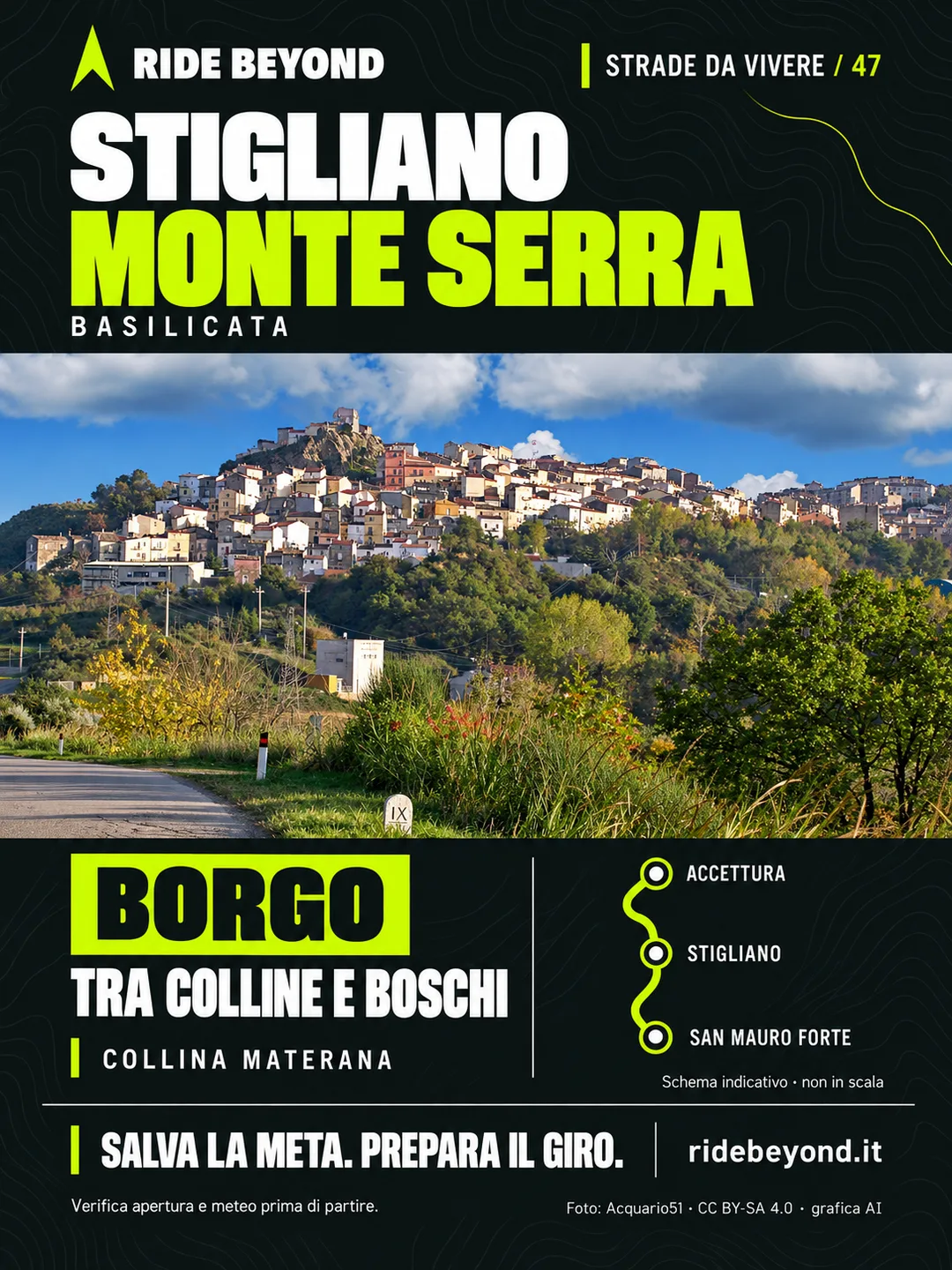 Grafica RIDE BEYOND · Stigliano, Basilicata