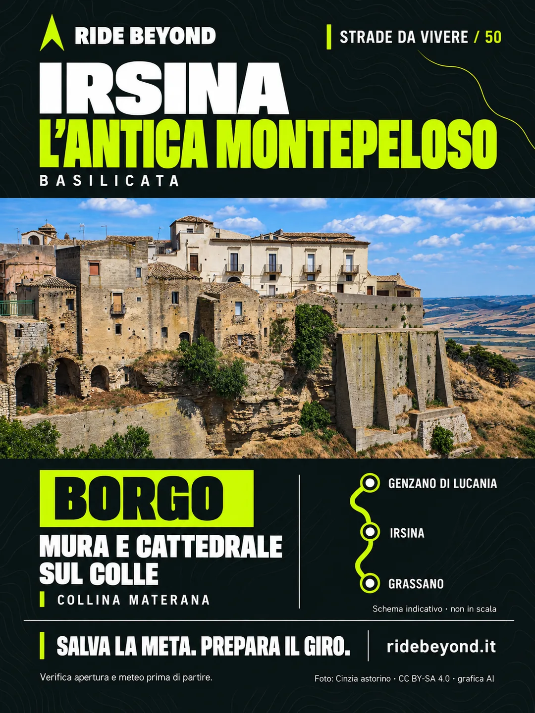 Grafica RIDE BEYOND · Irsina, Basilicata