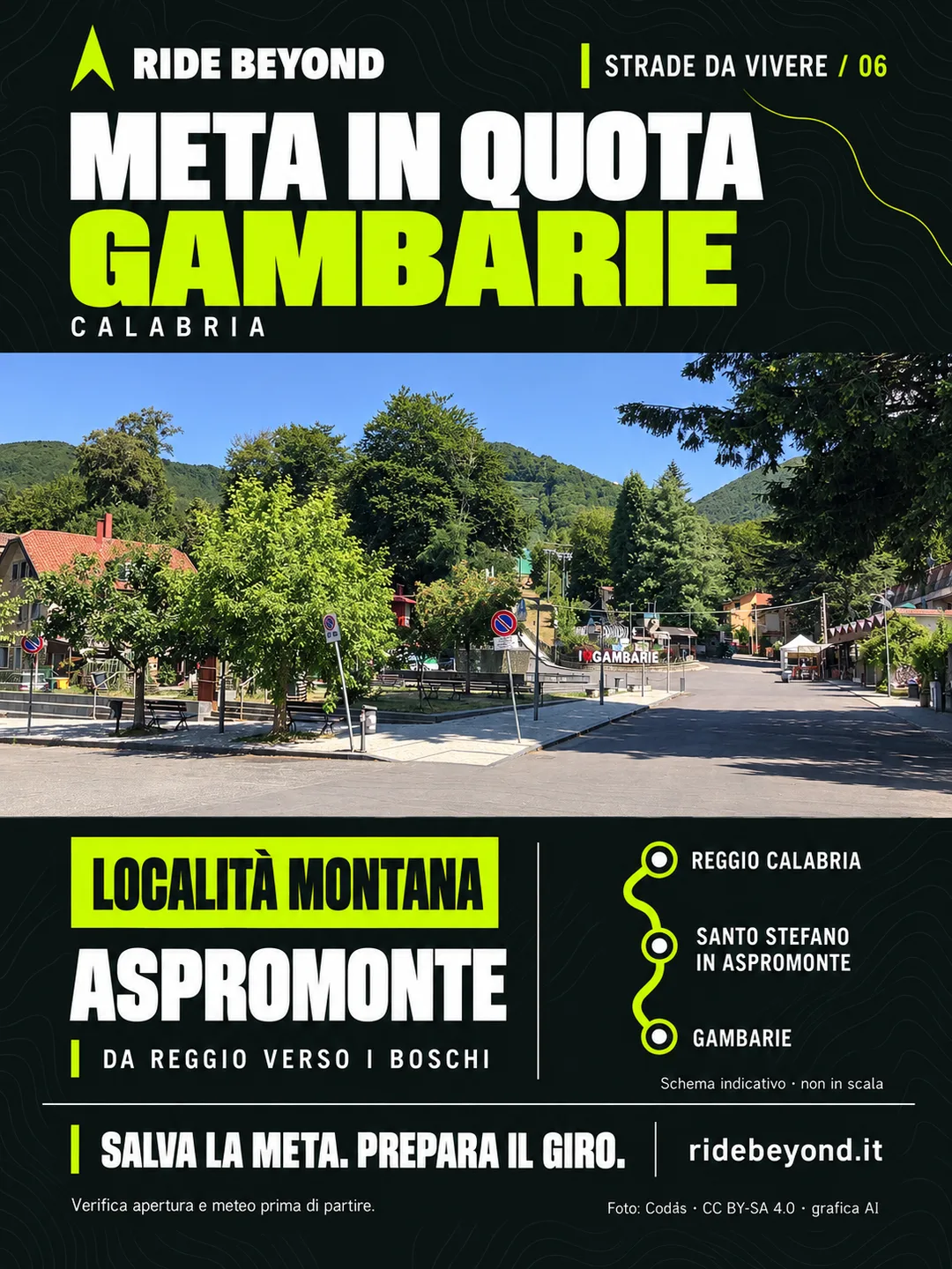 Grafica RIDE BEYOND · Gambarie, Calabria