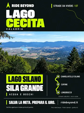 Grafica RIDE BEYOND · Lago Cecita