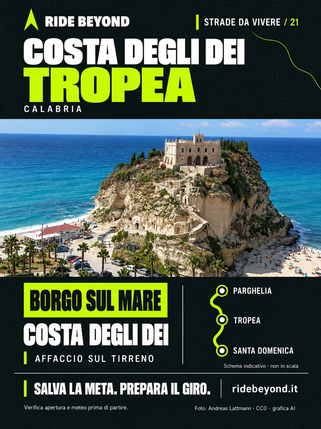 Grafica RIDE BEYOND · Tropea, Calabria
