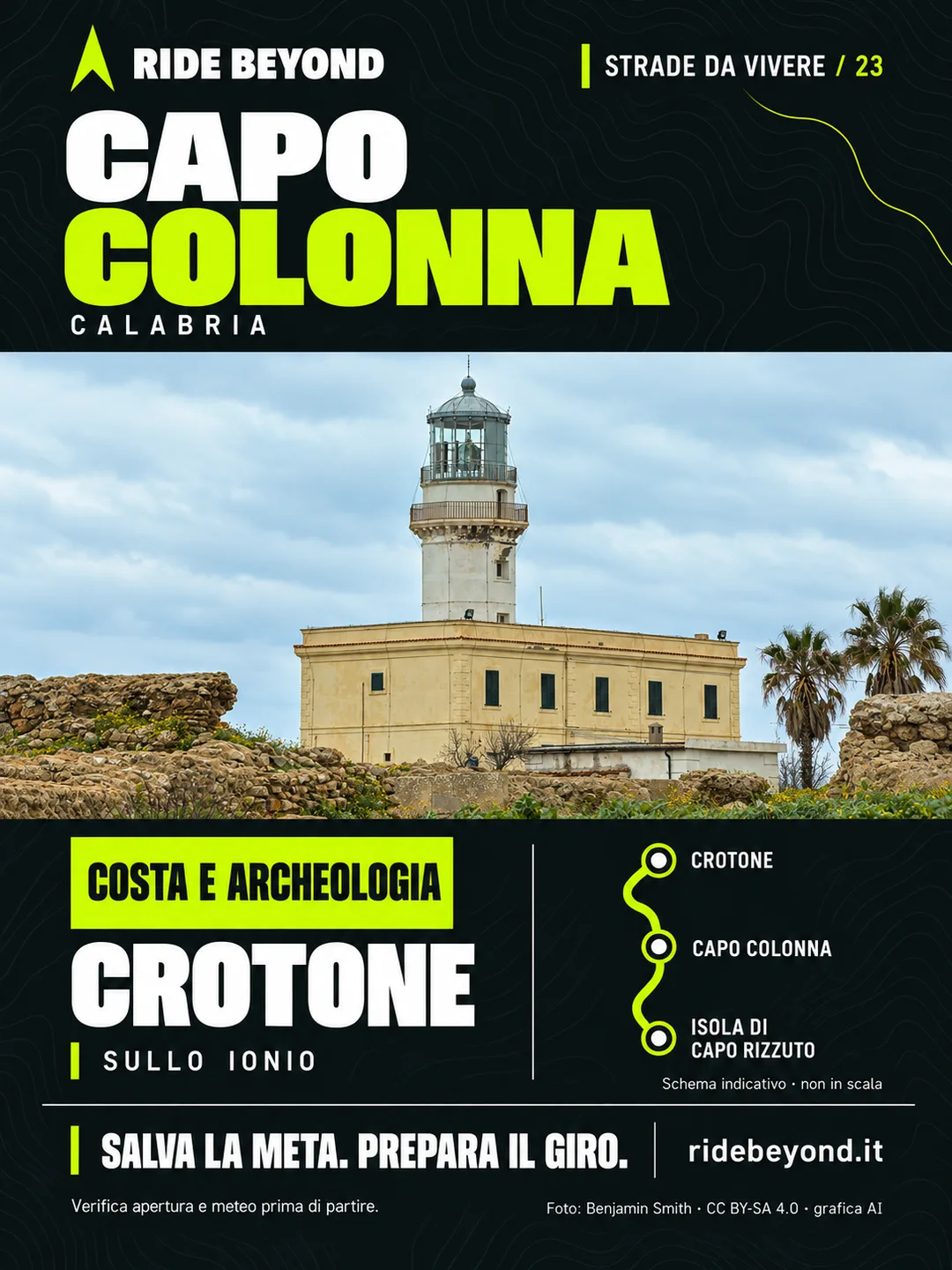 Grafica RIDE BEYOND · Capo Colonna, Calabria