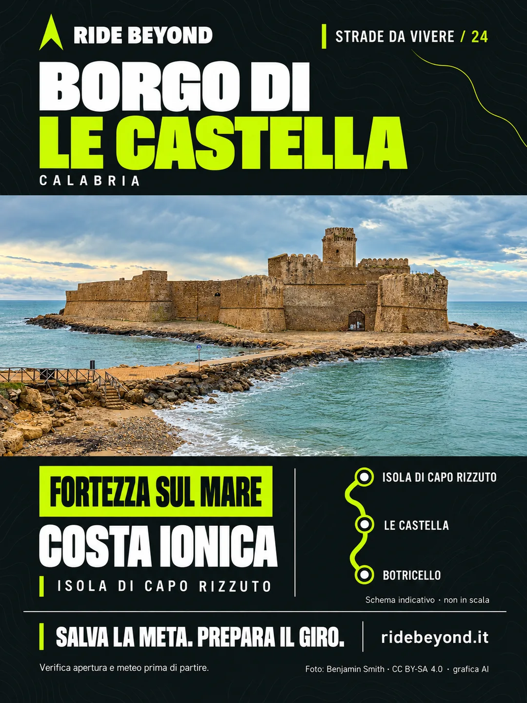 Grafica RIDE BEYOND · Le Castella, Calabria