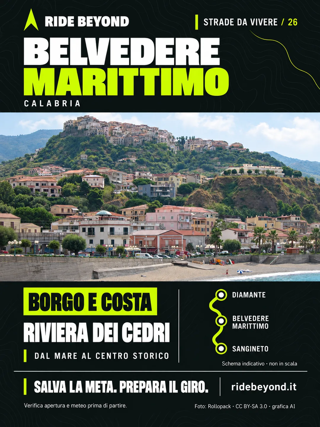 Grafica RIDE BEYOND · Belvedere Marittimo, Calabria