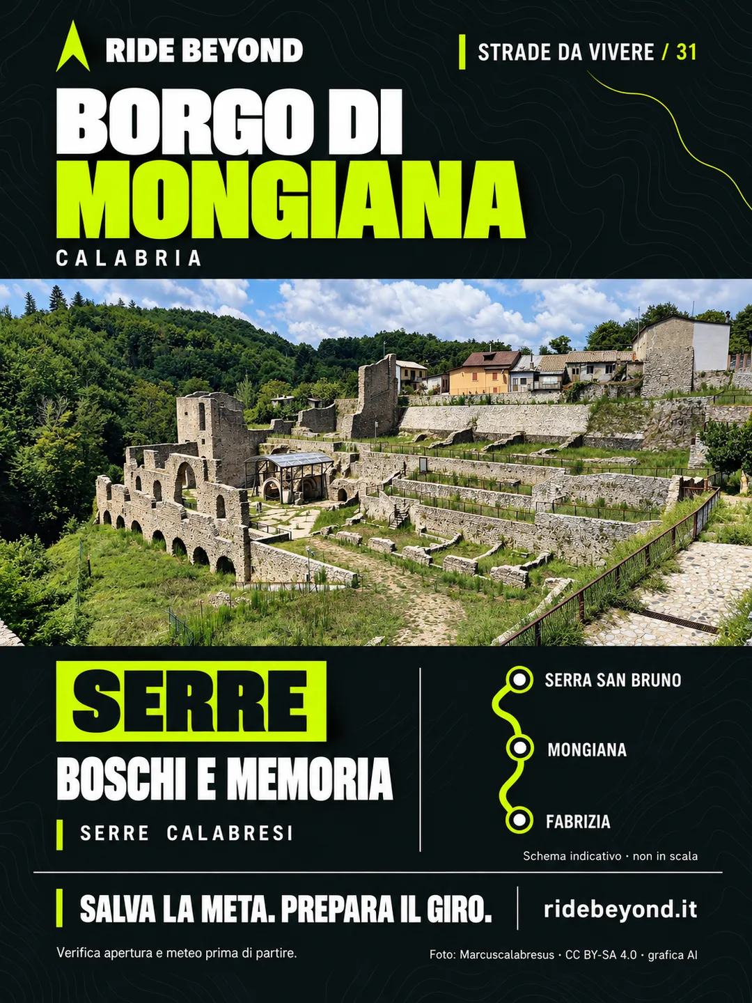 Grafica RIDE BEYOND · Mongiana, Calabria