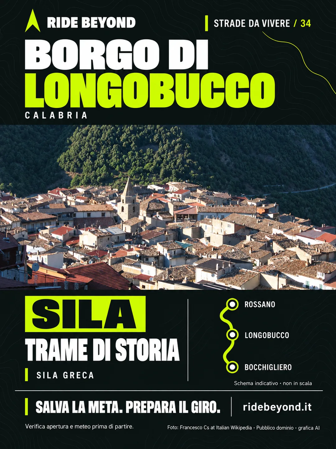 Grafica RIDE BEYOND · Longobucco, Calabria