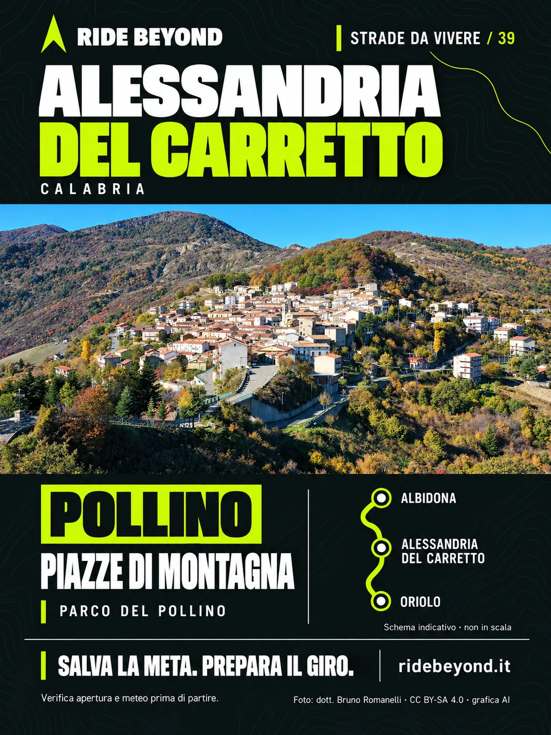 Grafica RIDE BEYOND · Alessandria del Carretto, Calabria