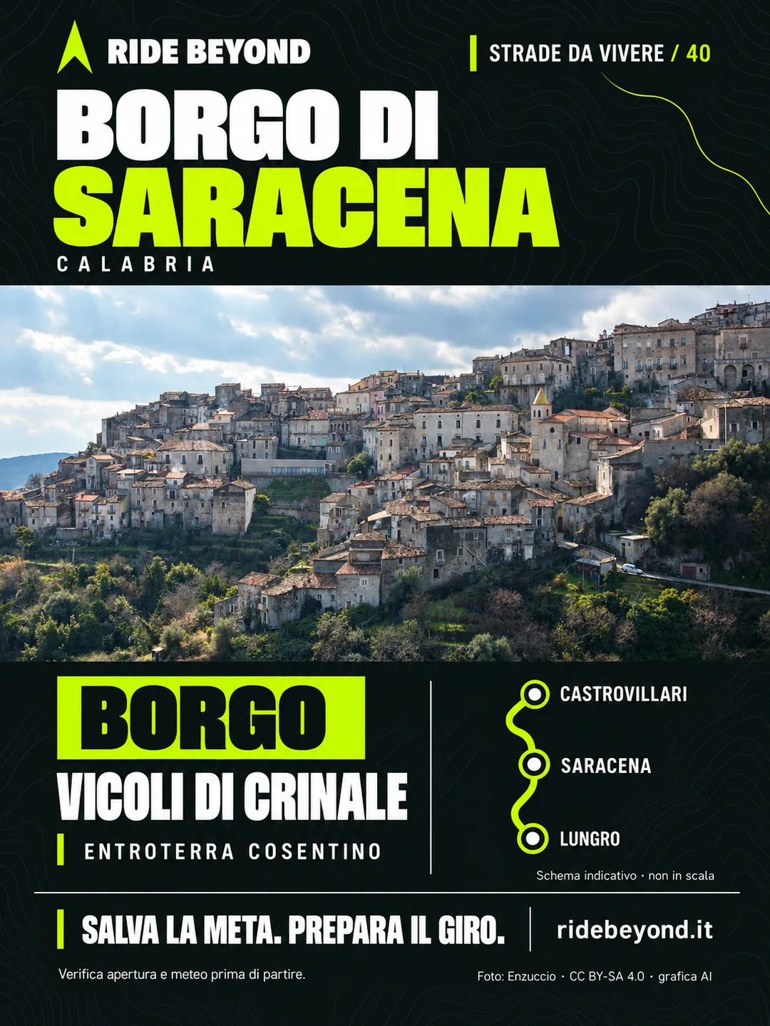 Grafica RIDE BEYOND · Saracena, Calabria