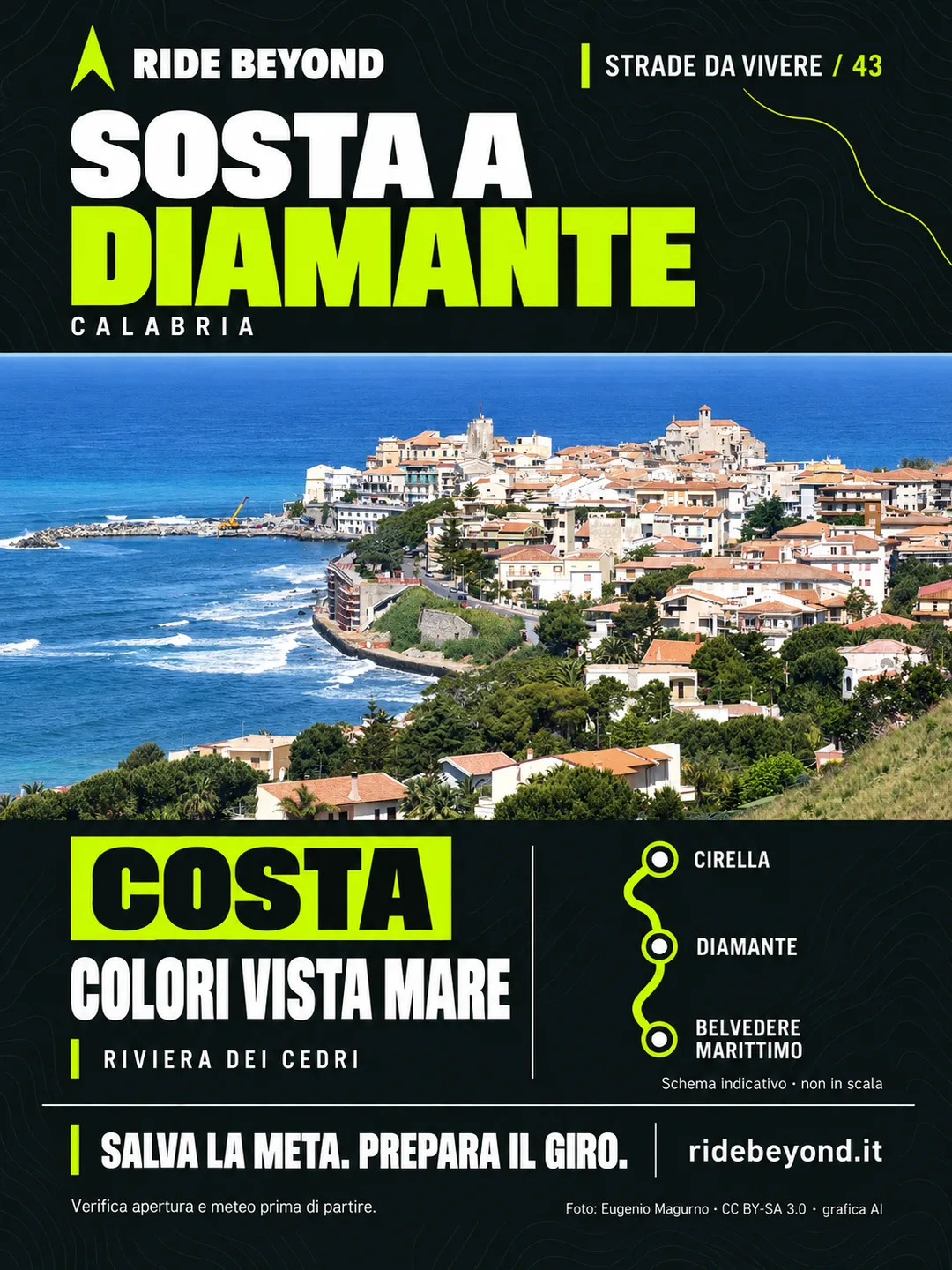 Grafica RIDE BEYOND · Diamante, Calabria