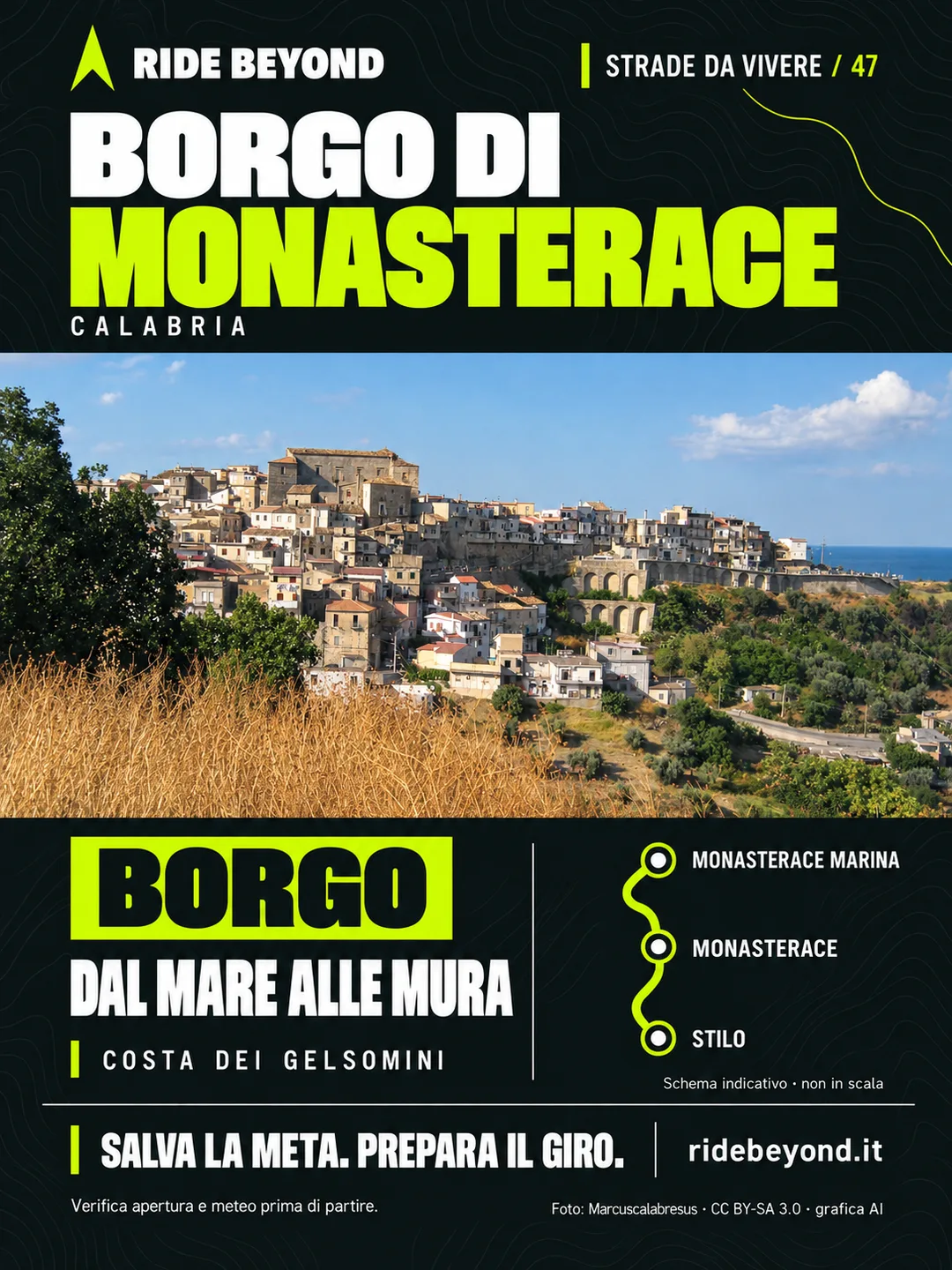 Grafica RIDE BEYOND · Monasterace, Calabria