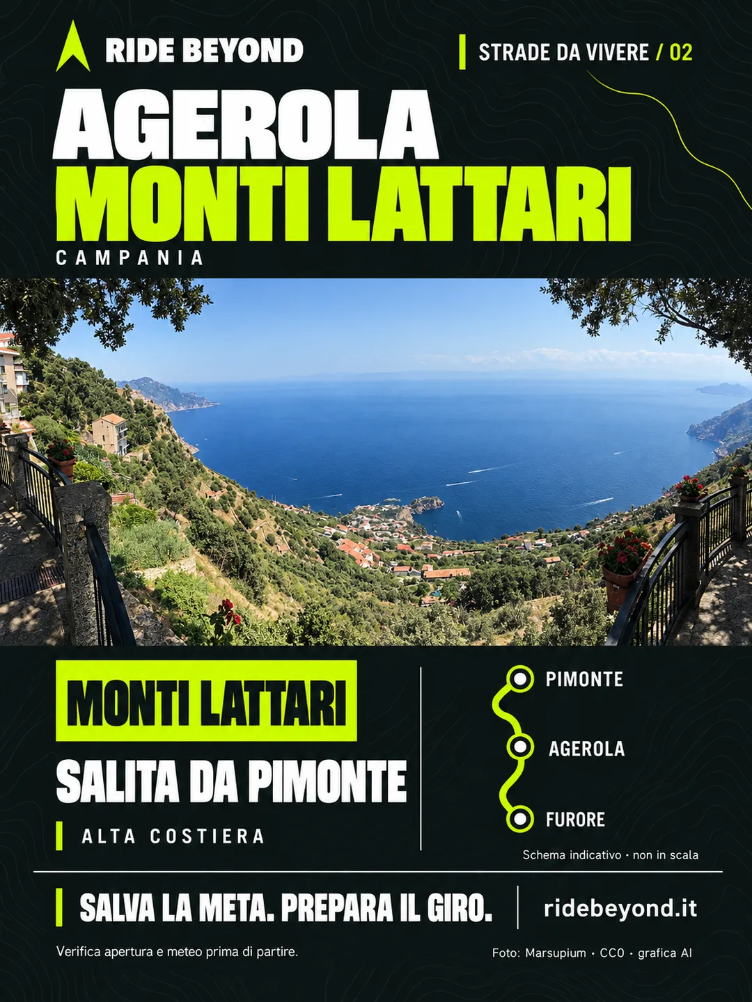 Grafica RIDE BEYOND · Agerola, Campania