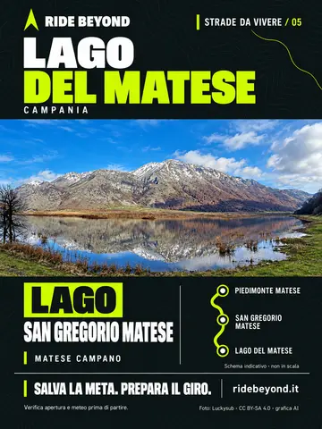 Grafica RIDE BEYOND · Lago del Matese