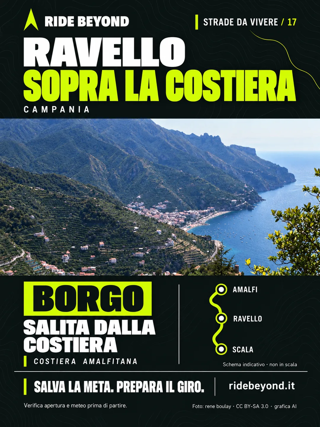 Grafica RIDE BEYOND · Ravello, Campania