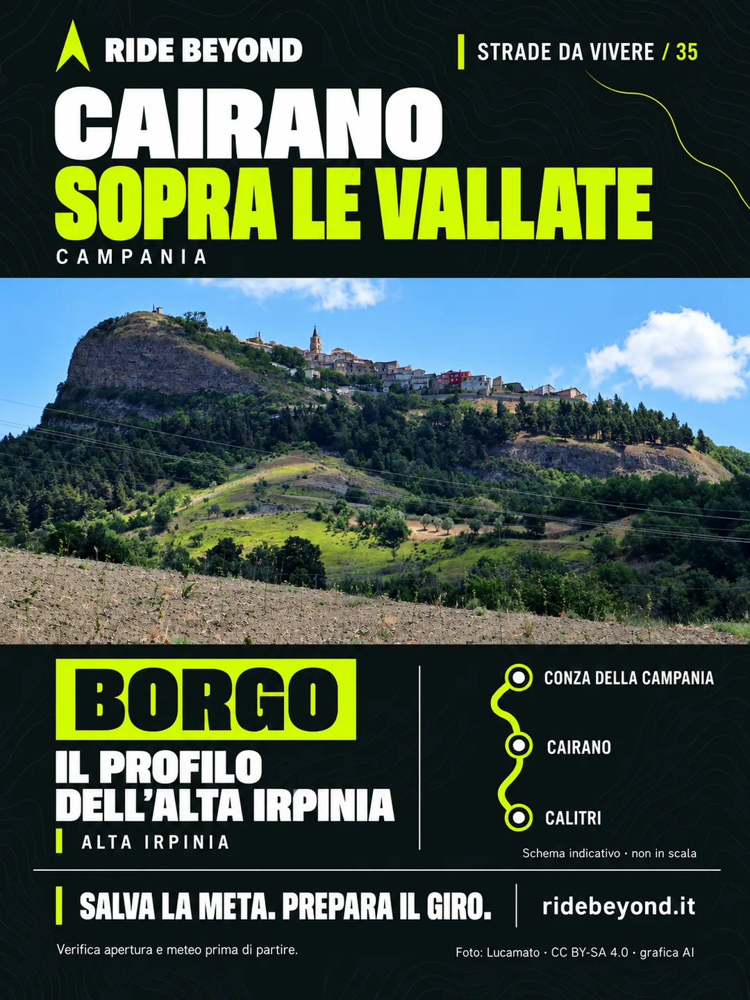 Grafica RIDE BEYOND · Cairano, Campania
