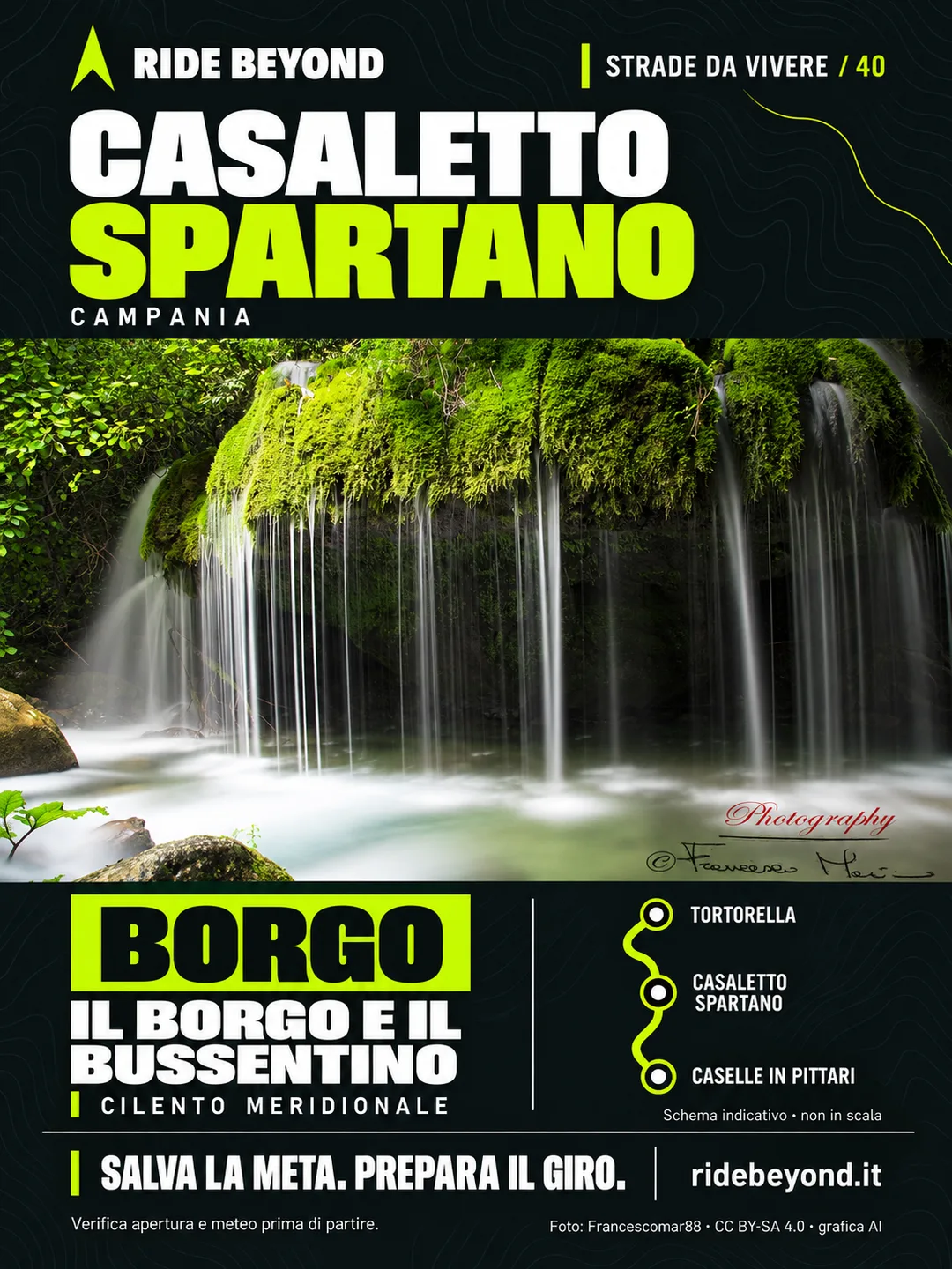 Grafica RIDE BEYOND · Casaletto Spartano, Campania