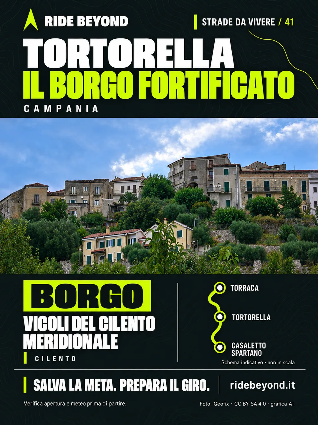 Grafica RIDE BEYOND · Tortorella, Campania