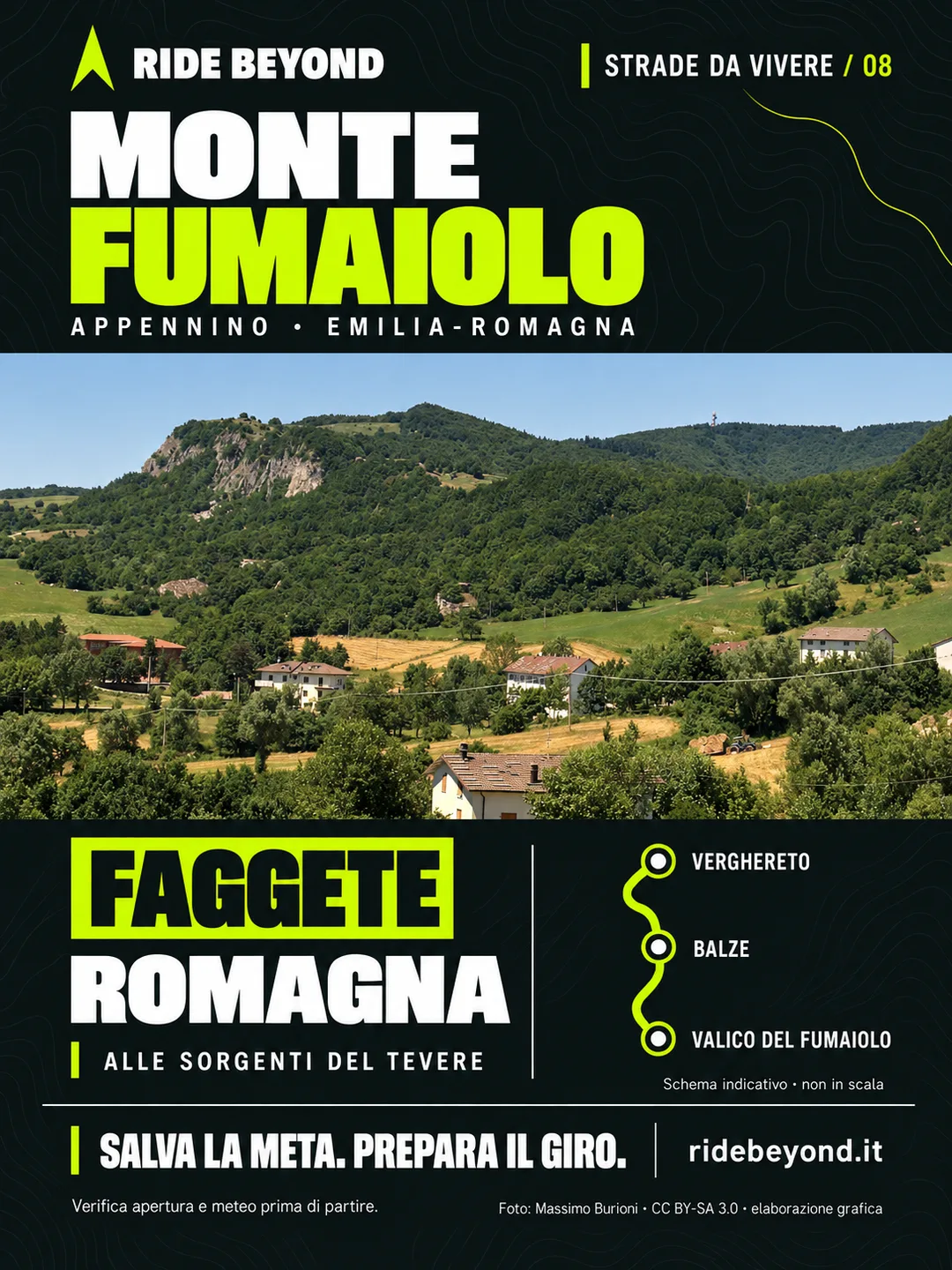 Grafica RIDE BEYOND · Monte Fumaiolo, Emilia-Romagna