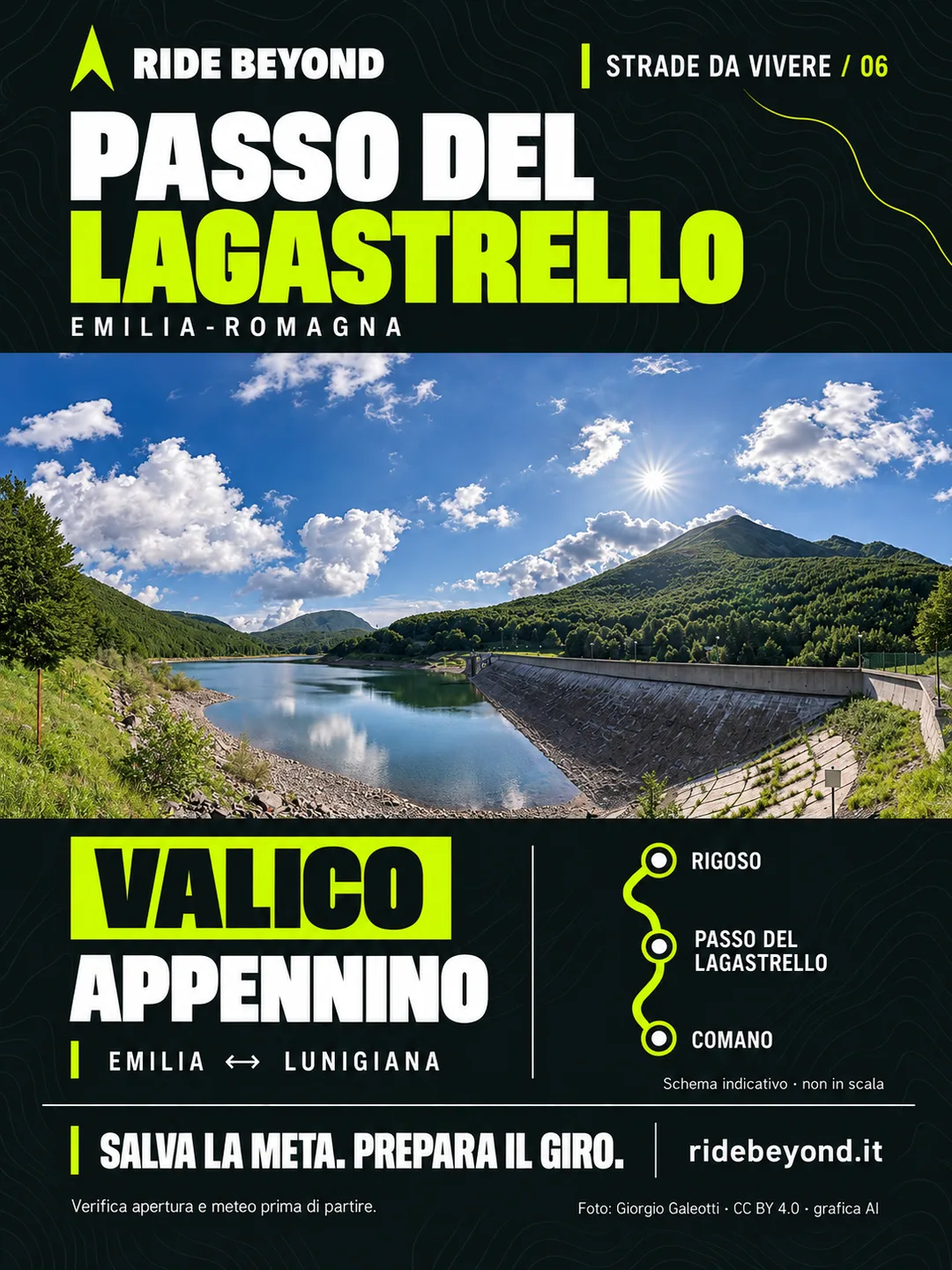Grafica RIDE BEYOND · Passo del Lagastrello, Emilia-Romagna