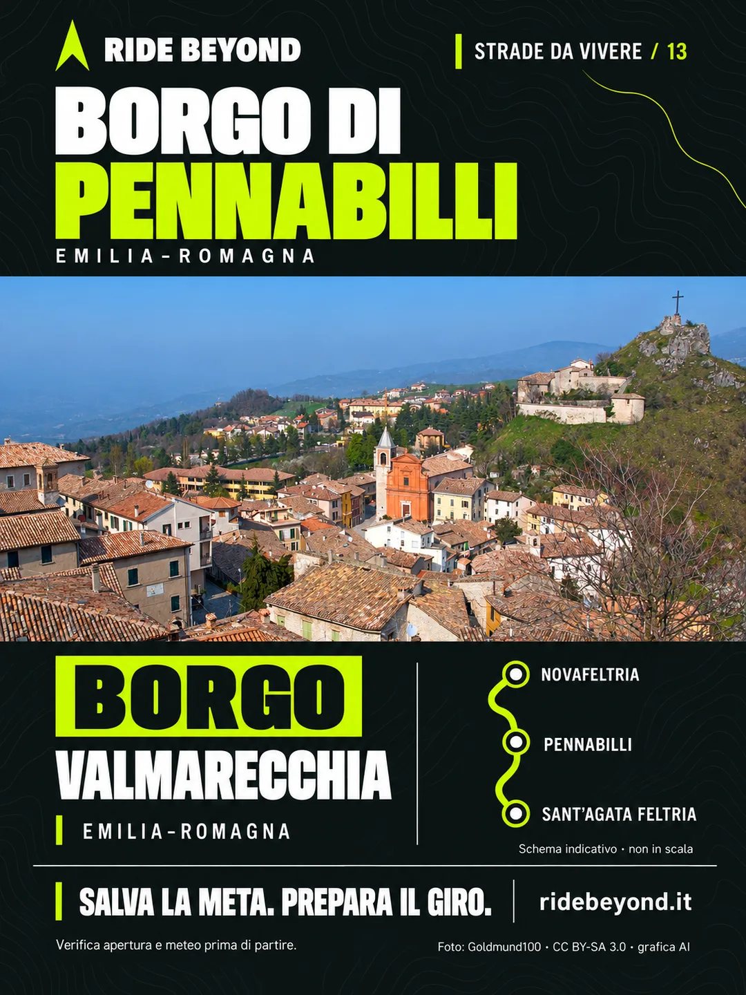 Grafica RIDE BEYOND · Pennabilli, Emilia-Romagna