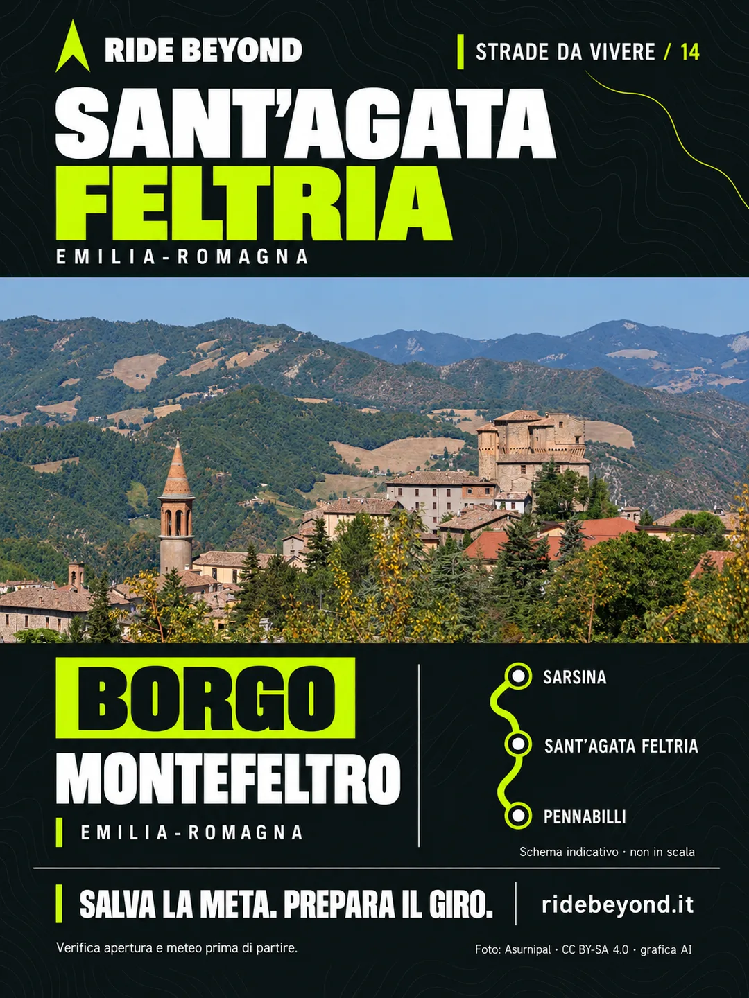 Grafica RIDE BEYOND · Sant’Agata Feltria, Emilia-Romagna