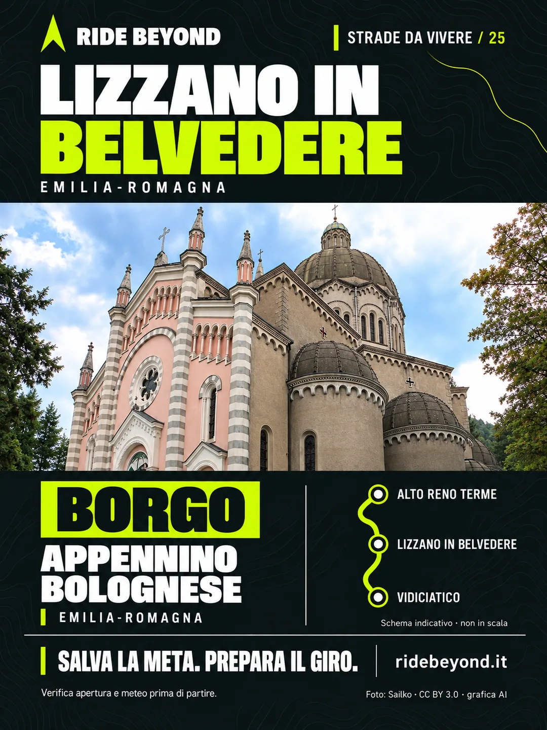 Grafica RIDE BEYOND · Lizzano in Belvedere, Emilia-Romagna