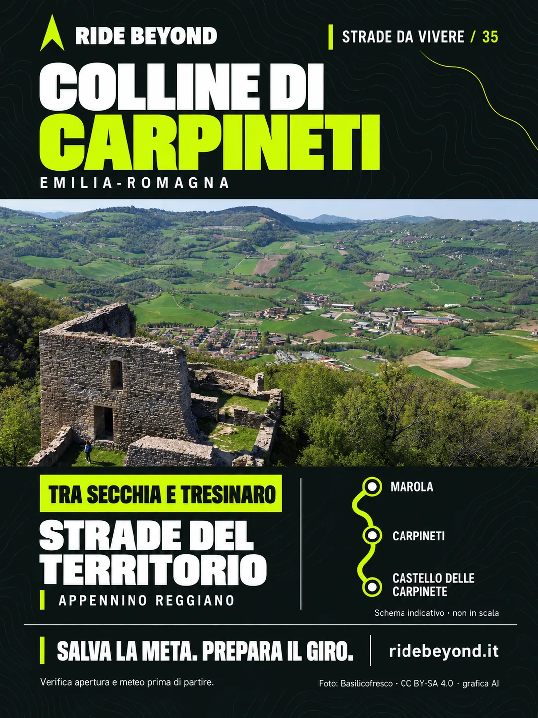 Grafica RIDE BEYOND · Carpineti, Emilia-Romagna